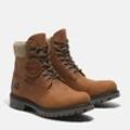 Schnürboots TIMBERLAND "6 inch Premium FTB", Gr. 41,5, braun (medium orange full grain), Nubukleder, sportlich, Schuhe, Winterstiefel, Schnürstiefel, Winterschuhe, wasserdicht