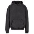 Kapuzensweatshirt URBAN CLASSICS "Urban Classics Herren Stone Washed Hoody", Herren, Gr. 4XL, schwarz, 70% Baumwolle, 30% Polyester, unifarben, Langarm, Sweatshirts