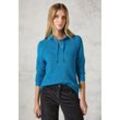 Rollkragenpullover CECIL Gr. L (42), blau (dynamic aqua melange), Damen, Web, 37% Baumwolle, 34% Polyacryl, 26% Polyester, 3% Elasthan, unifarben, Pullover, mit Kragen