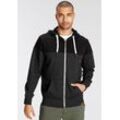 Kapuzensweatjacke AJC, Herren, Gr. M (48/50), grau (anthrazit schwarz), Sweatware, Obermaterial: 55% Baumwolle, 45% Polyester, mehrfarbig, casual, normal hüftbedeckend, Langarm Rippbündchen, Sweatjacken