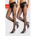 Feinstrumpfhose LASCANA, Damen, Gr. S (36/38), schwarz, Obermaterial: 89% Polyamid, 11% Elasthan, unifarben, Strumpfhosen, matt transparent