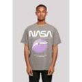 T-Shirt F4NT4STIC "NASA Shuttle Orbit" Gr. XXL, grau (asphalt), Herren, Obermaterial: 100% Baumwolle, Shirts, Print