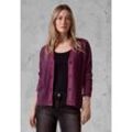 Cardigan CECIL Gr. L (42), rosa (beloved berry) Damen Strickjacken mit V-Ausschnitt