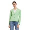 Jackenblazer BETTY BARCLAY "Betty Barclay Jerseyjacke mit Knöpfen", Damen, Gr. 40, grün (grüngage), Obermaterial: 51% Polyester, 42% Modal, 7% Elasthan., modisch, tailliert normal, Langarm, Blazer, Kragen