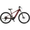 E-Bike FISCHER FAHRRAD "MONTIS 7.0I 630" Gr. 43, rot (purpurrot), E-Bikes, 43cm, 29 Zoll (73,66cm), Pedelec, Elektrofahrrad für Damen u. Herren, MTB