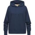 Kapuzensweatshirt RAGWEAR "Tonna" Gr. 4XL (48), blau (navy) Damen Sweatshirts Moderner Hoodie in angesagtem Oversize-Schnitt