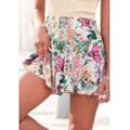 Hosenrock LASCANA Gr. 34, bunt (bunt, bedruckt) Damen Röcke Skort mit Alloverdruck, Skort, Rock inklusive Hose, sommerlich