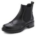 Stiefelette LASCANA Gr. 37, schwarz, Damen, Obermaterial: 100% Rindsleder. Futter: 85% Textilmaterial, 15% Lederimitat. Decksohle: 100% Lederimitat. Laufsohle: 100% Synthetik, unifarben, Schuhe, Stiefel, Boots, Chelseaboots, Schlupfstiefel