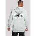 Kapuzenpullover F4NT4STIC "MOUNTAIN x F4NT4STIC" Gr. XL, grau (erdgrau), Herren, Obermaterial: 65% Baumwolle, 35% Polyester, Pullover, Print