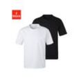 T-Shirt BENCH. LOUNGEWEAR Gr. L, schwarz-weiß (schwarz, weiß) Herren Shirts Basic in uni