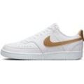 Sneaker NIKE SPORTSWEAR "COURT VISION LOW NEXT NATURE" Gr. 37,5, goldfarben (white, metallic, gold, white) Schuhe Sneaker low Skaterschuh Design auf den Spuren des Air Force 1