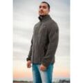 Fleecejacke ARCTIC SEVEN "ASWarmy" Gr. L, grau (dunkelgrau) Herren Jacken Aus hochwertigem Sherpa-Fleece