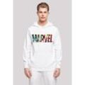 Kapuzenpullover F4NT4STIC "Marvel Avengers Logo Character infill", Herren, Gr. L, weiß, Obermaterial: 50% Baumwolle, 50% Polyester, casual, relaxed fit, Langarm, Pullover, Print