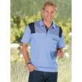 Poloshirt CLASSIC "Poloshirt", Herren, Gr. 44/46, blau (hellblau, marine), 100% Baumwolle, gemustert, mehrfarbig, unifarben, ohne Ausschnitt, Kurzarm, Shirts