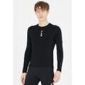 Funktionsshirt ELITE LAB "Core Elite X1", Herren, Gr. L, schwarz, 67% Viskose, 28% Wolle, 5% Elasthan, unifarben, sportlich, Rundhals, Langarm, Shirts, mit schnelltrocknender Funktion