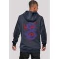 Kapuzenpullover F4NT4STIC "Dragon fire", Herren, Gr. M, blau (navy), Obermaterial: 65% Baumwolle, 35% Polyester, casual, slim fit, Langarm, Pullover, Print