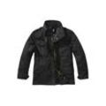 Parka BRANDIT "Brandit Herren Kids M65 Standard Jacket", Jungen, Gr. 122/128, schwarz, 80% Polyester, 20% Baumwolle, mehrfarbig, casual, normal, ohne Ausschnitt, Langarm, Jacken