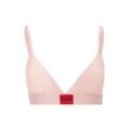 Triangel-BH HUGO UNDERWEAR "TRIANGLE RED LABEL" Gr. L, N-Gr, pink (light, pastel 681) Damen BHs mit HUGO Logo auf dem Bund