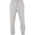 Jogginghose URBAN CLASSICS "Urban Classics Herren Button Down Sweatpants" Gr. 4XL, US-Größen, grau (lightasphalt), Herren, 80% Baumwolle, 20% Polyester, unifarben, Hosen