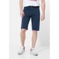 Shorts STREET ONE MEN Gr. 29, Kurz, blau (navy blau), Herren, Web, 97% Baumwolle, 3% Elasthan, unifarben, Hosen, mit Bindegürtel