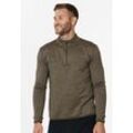 Langarmshirt ENDURANCE "LEDGER", Herren, Gr. L, braun (braun, meliert), 92% Polyester, 8% Elasthan, unifarben, sportlich, lang, ohne Ausschnitt, Langarm, Shirts, mit sportlichen Funktionen