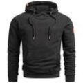 Kapuzenpullover ALESSANDRO SALVARINI "ASRemii" Gr. L (52), schwarz Herren Pullover Hoodie mit Kapuze