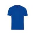 T-Shirt TRIGEMA "TRIGEMA V-Shirt COOLMAX" Gr. L, blau (royal), Herren, 100% Polyester (recycelt), Shirts