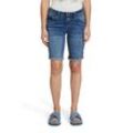 Shorts CARTOON "Cartoon Jeans-Shorts mit Stickerei", Damen, Gr. 36, Normalgrößen, blau, Obermaterial: 99% Baumwolle, 1% Elasthan., casual, figurbetont kurz, Hosen, Nahtführung