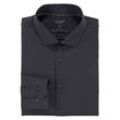 Businesshemd OLYMP "No. Six 24/Seven super slim", Herren, Gr. 37, N-Gr, schwarz, Jersey, Obermaterial: 64% Baumwolle, 27% Polyester, 9% Elasthan, unifarben, klassisch, Langarm, Hemden, Jersey-Hemd