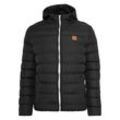 Winterjacke URBAN CLASSICS "Urban Classics Herren Basic Bubble Jacket", Herren, Gr. L, schwarz-weiß (schwarz, weiß, schwarz), 100% Polyamid, unifarben, casual, normal, ohne Ausschnitt, Langarm, Jacken