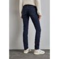 Comfort-fit-Jeans STREET ONE Gr. 26, Länge 34, blau (deep indigo washed) Damen Jeans Middle Waist