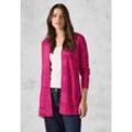 Strickjacke CECIL Gr. L (42), pink (jewel pink) Damen Strickjacken im soften Baumwoll-Mix