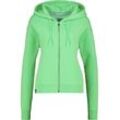 Sweatjacke ALIFE & KICKIN "Damen RanaAK A", Damen, Gr. L, grün (grün apple), 80% Baumwolle 20% Polyester, Sweatjacken, Hoodie mit Reißverschluss und Kapuze, Kapuzensweatjacke