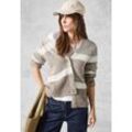 Cardigan CECIL Gr. L (42), beige (alabaster melange) Damen Strickjacken mit V-Ausschnitt