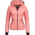 Steppjacke NAVAHOO "Kimuk" Gr. M, rot (coral), Damen, Obermaterial: 100% Nylon, Futter: 100% Polyester, Wattierung: 100% Polyester, Ärmelfutter: 100% Polyester, Jacken, leichte Übergangsjacke mit Kapuze