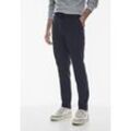 Chinos STREET ONE MEN Gr. 33, Länge 34, blau (tiefblau), Herren, Stoff, 70% Polyester, 25% Viskose, 5% Elasthan, unifarben, Hosen, softer Materialmix