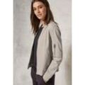 Cardigan CECIL Gr. L (42), grau (soft silber) Damen Strickjacken aus softem Materialmix