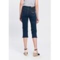 Caprijeans ARIZONA "Comfort-Fit", Damen, Gr. 34, N-Gr, blau (schwarz, blau), Denim/Jeans, Obermaterial: 98% Baumwolle, 2% Elasthan, Basic, bequem kniebedeckend, Jeans