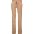 Sweathose JUICY COUTURE "DEL RAY TRACKPANT GOLD HARDWARE Damen", Damen, Gr. L, EURO-Größen, braun (caramel), 95% POLYESTER 5% ELASTAN, figurbetont, Hosen, Trainingshose Damen, Sweathose, Velour, Jogginghose mit Glitzer, Sale