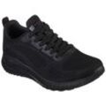 Sneaker SKECHERS "BOBS SQUAD CHAOS - FACE OFF", Damen, Gr. 35, schwarz, Textil, sportlich, Schuhe, Maschinenwäsche, G-Weite, Freizeitschuh, Halbschuh, Schnürschuh, Topseller