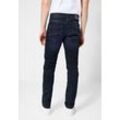 Slim-fit-Jeans STREET ONE MEN, Herren, Gr. 30, Länge 34, blau (indigo blau stone wash), Jeans, 93% Baumwolle, 5% Polyester, 2% Elasthan, unifarben, casual, normal, Jeans 5-Pocket-Jeans, 5-Pocket-Style