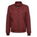 Allwetterjacke URBAN CLASSICS "Urban Classics Damen Ladies Diamond Quilt Nylon Jacket" Gr. M, rot (burgundy), Damen, 100% Polyester, unifarben, Jacken