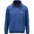 Fleeceshirt BABISTA "Fleece-Sweatshirt FIORIVESTO" Gr. 48, blau, Herren, Obermaterial: 100% Polyester PES., Shirts Sweatshirt, mit elastischem Saum