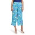 Culotte BETTY BARCLAY "Betty Barclay Culotte mit elastischem Bund", Damen, Gr. 42, Normalgrößen, bunt (blau, grün), Obermaterial: 85% Modal, 15% Polyester., casual, figurumspielend 3/4-Länge, Hosen, Form