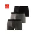 Boxer BRUNO BANANI Gr. S, schwarz (bedruckt, schwarz, grau, meliert), Herren, Obermaterial: 92% Baumwolle, 8% Elasthan (LYCRA), bedruckt, unifarben, Unterhosen, 1x mit modischem Druck