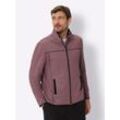 Strickfleecejacke CLASSIC, Herren, Gr. 48/50, rot (dunkelrot, meliert), 100% Polyester, Paspelierung:100% Polyester, meliert, Jacken