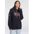 Hoodie ZWILLINGSHERZ "Limited Edition" Gr. L/XL, blau (navy), Damen, Obermaterial: 50% Baumwolle, 50% Polyester, Sweatshirts, mit Kapuze, gesticktem "MOIN" und Anker Motiv, exklusiv bei Otto