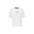 T-Shirt ALPHA INDUSTRIES "Alpha Industries Men - T-Shirts Satin Logo T" Gr. L, weiß Herren Shirts