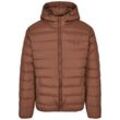 Winterjacke URBAN CLASSICS "Urban Classics Herren Basic Bubble Jacket", Herren, Gr. L, braun (bark), 100% Polyamid, unifarben, casual, normal, ohne Ausschnitt, Langarm, Jacken