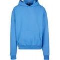 Sweatshirt URBAN CLASSICS "Urban Classics Herren Ultra Heavy Hoody" Gr. 4XL, blau (horizonblau), Herren, 100% Baumwolle, unifarben, Sweatshirts